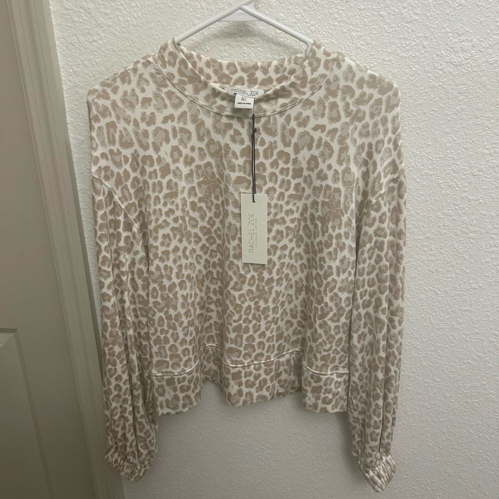NWT Rachel Zoe Leopard Print Top
